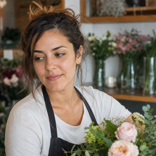 Ana, dueña de Floristería La Plaza